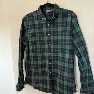 ASOS Green and Navy Blue Casual Button Down Shirt